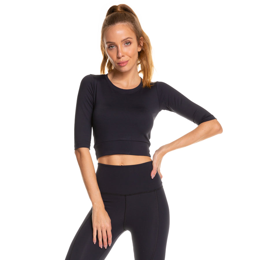 Soft Compression Cropped 3/4 Top