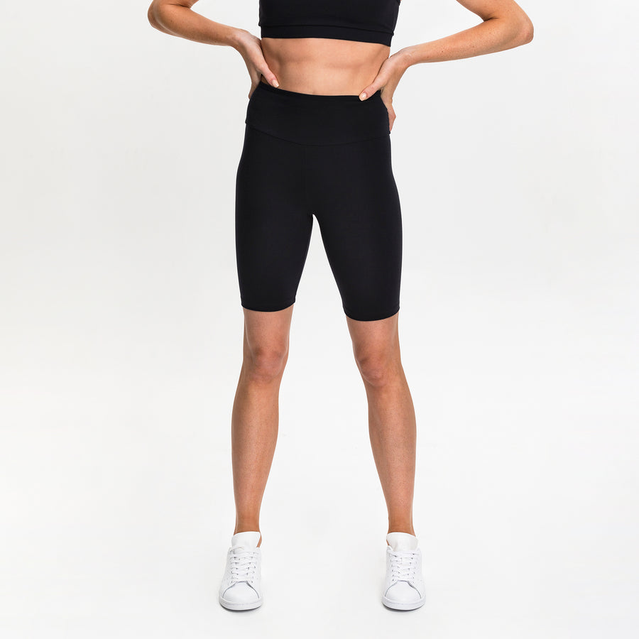 Activewear Basic Compression Biker Shorts Black Comfortable Performance Ave Active Woman