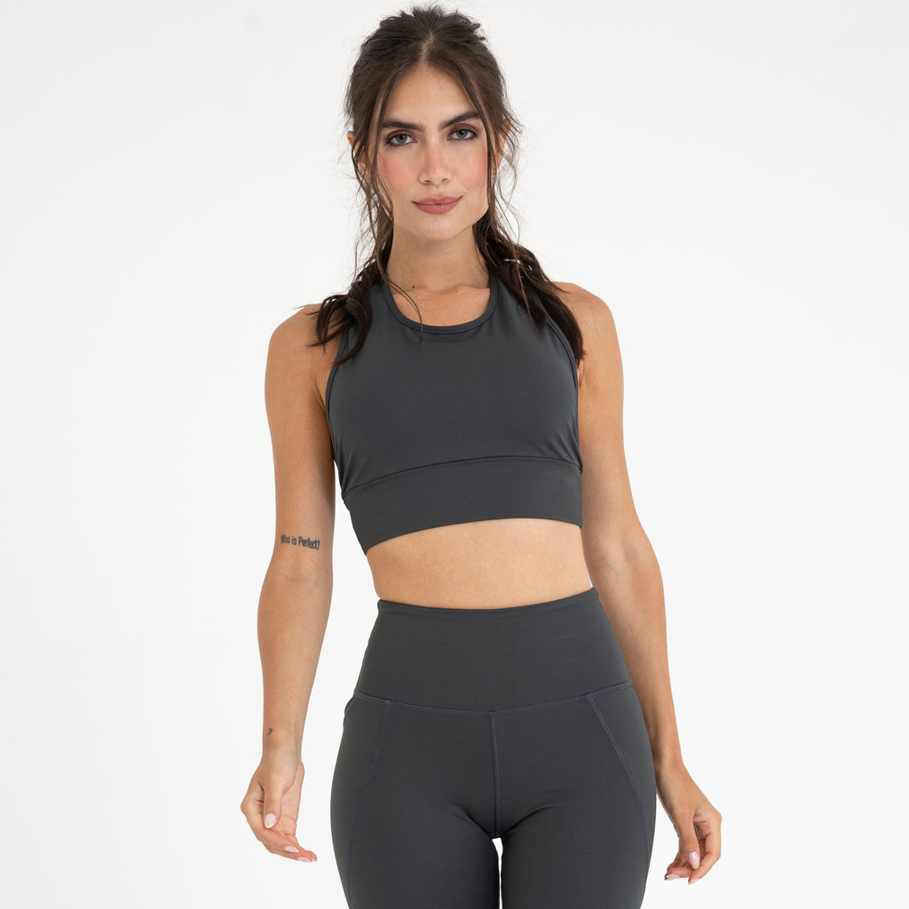 Tulle Back Sport Bra