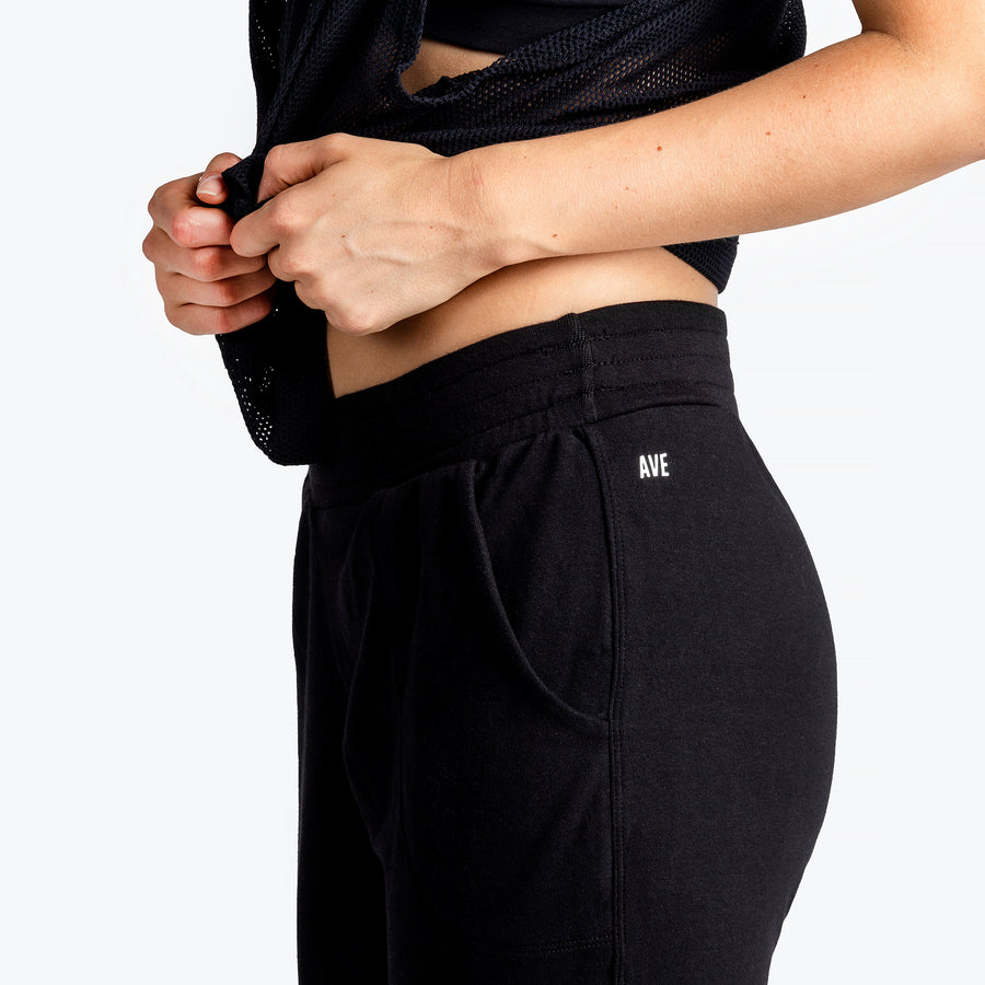 Comfy Sweatpants Black AVE Active Woman Detail